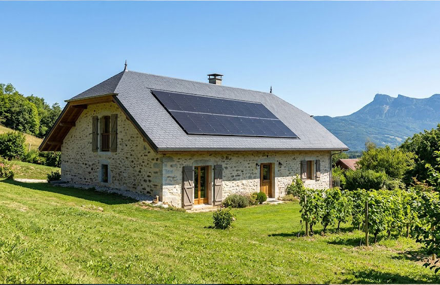 Résidentiel)	Installation panneaux solaires maison pierre Yenne Avant-Pays Savoyard